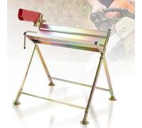 Fiqops chevalet de sciage avec support pour tronçonneuse 150 kg diamètre max. du tronc, sans scie