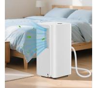 Fiqops Déshumidificateur 16 L/Jour - Mode Sommeil, Électrique Avec Minuterie 24 H, Fonction de Dégivrage - Contre l'Humidité Pour Environ 25 m²