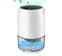 Fiqops Déshumidificateur électrique pour chambre à coucher, déshumidificateur à LED, jusqu'à 15㎡, 1100ml / jour