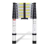 Fiqops Échelle télescopique en Aluminium 3,2 m - Antidérapante - Multifonction - Extensible - Charge maximale 150 kg