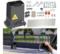 Fiqops - Ensemble d'actionneurs coulissants pour porte de garage, 800 kg, 370 W, ouvre-porte avec 2 télécommandes, 2 clés de déverrouillage et fonction de fermeture automatique pour hôtel, usine