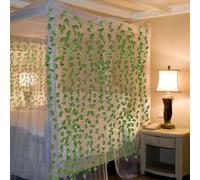 Fiqops Guirlande de Lierre Artificiel, Foliage Vine Garland of Lierre Faux Lierre Spalier Plantes Décoration pour fêtes, mariage, cuisine, jardin, bureau