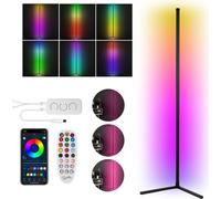Fiqops Lampadaire LED 7W LED multicolore Dimmable RGB Lampadaire d'angle Colonne lumineuse Couleur