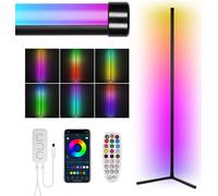 Fiqops Lampadaire LED 7W LED multicolore Dimmable RGB Lampadaire d'angle Colonne lumineuse Couleur