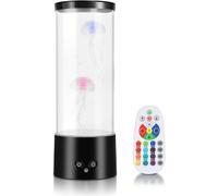 Fiqops LED Méduse Veilleuse Lampe Lave Lampe de Table Chambre Créative RGB Artificielle
