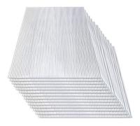 Fiqops Lot de 14 plaques alvéolaires en polycarbonate - Double plaque alvéolaire - 4 mm - 10,25 m² - Pour serre, horticulture, abri de voiture