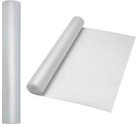Fiqops Lot de 2 Tapis pour tiroirs Étagères Tapis antidérapant découpable 500 x 60cm+500 x 45cm,Blanc transparent