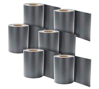 Fiqops Lot de 6 bandes brise-vue en PVC - Impression double face - Protection contre le vent et les UV - Résistant aux intempéries - 210 m x 19 cm - Avec 180 clips de fixation