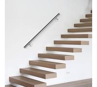 Fiqops main courante inox rampe et main courante polie main courante murale rampe d'escalier pour intérieur et extérieur sans entretoises 160cm