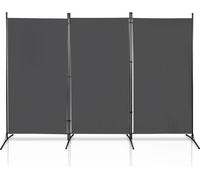 Fiqops Paravent Outdoor Séparateur d'espace jardin Mur espagnol Séparateur d'espace 3 pièces Anthracite