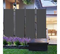 Fiqops Paravent Paravants & Séparateurs de pièce Mur espagnol Chambre Séparation Outdoor Séparateur de pièce 4 fois Anthracite