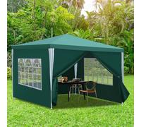 Fiqops Pavillon Réceptions de mariage Tente de réception PE Montage facile 3x3m Vert