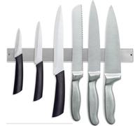 Fiqops Porte-couteaux Blocs de couteaux Barre magnétique Barres magnétiques 304 Acier inoxydable magnétique Barre de couteaux 40CM