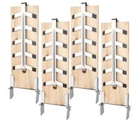 Fiqops Set de 4 planches à saumon à flamber Planches à saumon avec support Planches à saumon à flamber
