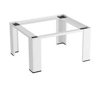 Fiqops Support pour machine à laver jusqu'à 100 kg, rehausseur pour machine à laver, socle en acier, 63 x 45 x 32 cm, blanc