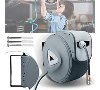 Fiqops Tuyau à air comprimé - 30 m - Raccord 1/4" - Orientable - Montage mural