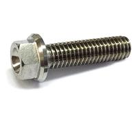FIR Factory Image Racing Boulon à bride hexagonale en titane M6 x 28 mm