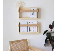 Firade Lot de 2 porte-revues mural avec sangle en cuir synthétique 43,9 x 8,9 x 26,9 cm