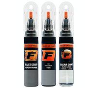 FIRANTO stylo peinture de voiture pour Ford 5JQQ Silver Fox réparation couleur voiture 3 en 1, rayures stylo retouche peinture 15ml avec pinceau, apprêt, laque