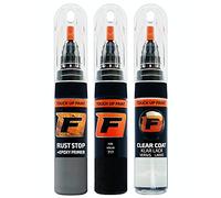 FIRANTO stylo peinture de voiture pour Volvo 717 Onyx Black réparation couleur voiture 3 en 1, rayures stylo retouche peinture 15ml avec pinceau, apprêt, laque