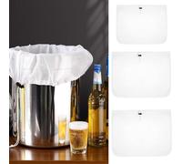Firavggu 3 Pezzi Sacchetto Filtro per Straining, 100 Micro Mesh Strainer Bag Filtrante in Poliestere Fine Panno Filtrante a Maglia con Coulisse Borsa per birra Homebrew per Frutta, Sidro, Uva, Vino