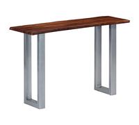 FIRBNUS 115 x 35 x 76 cm Table console en bois massif d'acacia et de fer console entrée bois console console bois table de canapé Latérale meuble salon meubles salon table bois