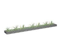 FIRBNUS 270 x 30 x 10 cm Jardinières surélevées Gabions Porte-fleurs Jardin Jardinière en Gabion Résistant Rouille Clôture Jardin Métal Haute Capacité de Charge en Acier Galvanisé
