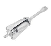 FIRBNUS Ancre Pliante 38x7x7 cm Argenté Poids 2,5 Kg Fer Malléable Résistante à Usure Ancre Portable Conception à 4 Griffes Aventure Aquatique Ancre de Bateau Facile à Ranger Transporter