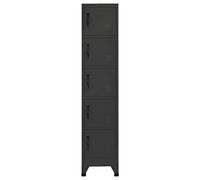 FIRBNUS Armoire avec serrure Anthracite 38 x 45 x 180 cm en acier armoire dressing, meubles de salon, armoire de bureau, armoire en métal, garde-manger, cuisine, armoire avec clé