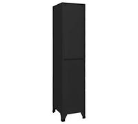 FIRBNUS Armoire avec serrure noire en acier armoire dressing meubles salon vitrine salon armoire métallique armoire garde-manger cuisine armoire avec clé 38 x 45 x 180 cm