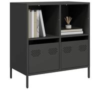FIRBNUS Armoire de buffet - Buffet - Armoire latérale - Armoire haute - Meuble de rangement pour salon, chambre à coucher ou bureau - Style industriel - Noir - 68 x 39 x 73,5 cm