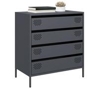 FIRBNUS Armoire de buffet, buffet, latérale, meuble d'appoint, meuble de rangement, pour salon, chambre à coucher ou bureau, style industriel, anthracite, 68 x 39 x 73,5 cm