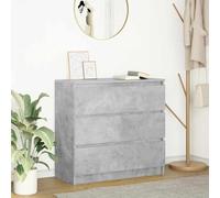 FIRBNUS Armoire de buffet, d'appoint, latérale, haute, meuble de rangement, pour salon, chambre à coucher ou bureau, style industriel, gris béton, 80 x 35 x 76 cm