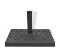 FIRBNUS Base porte-parasol 42,5 x 42,5 x 32 cm Noir 12 kg Support pour parasol de plage Base support pour parasol cône pour parasol