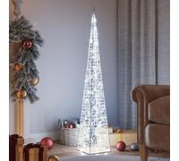 FIRBNUS Décoration de Noël Cône Lumière LED Décorative Acrylique Blanc Froid 120 cm Cône Lumineux Décoratif Cône De Lumière LED Décorations De Noël Lumineuses Pour La Maison Créer Une Atmosphère