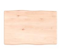 FIRBNUS Dessus de Table en Bois Meuble de Jardin pour Tables Basses Tables de Bar Look Simple et Épuré Brun 60x40x4 cm