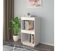 FIRBNUS Étagère à Livres Blanc 40x35x71 cm Bois de Pin Massif Bibliothèque Salon Offre Grand Espace de Rangement Magazines DVD Étagère Polyvalente Cloison de Séparation de Pièce Couloir