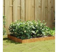 FIRBNUS Jardinière Extérieure 100x100x26 cm Acier Corten Rouillé Résistant aux Intempéries Pot de Jardin Espace suffisant Pot de Fleurs Plantes Légumes Mobilier de Patio Aménager Décorer Balcon