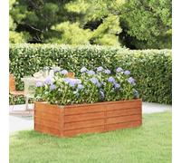FIRBNUS Jardinière Extérieure Rouillé 160x80x45 cm Acier Corten Lit Surélevé de Balcon Anti-corrosif Pot de Jardin Pliage sûr des Bords Mobilier de Patio Suffisamment Profonde Large Cultiver Fleurs
