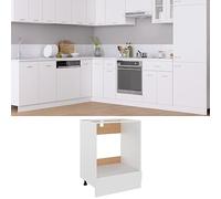 FIRBNUS Meuble de Cuisine Armoire à Four avec Etagère Blanc 60x46x81,5 cm Aggloméré Armoire de Rangement Grande Capacité Largement Utilisée dans Restaurants Hôtels Lieu de Travail