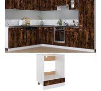 FIRBNUS Meuble de Cuisine Armoire à Four Chêne fumé 60x46x81,5 cm Bois d'ingénierie Armoire de Rangement Grande Capacité Largement Utilisée dans Restaurants Hôtels Lieu de Travail