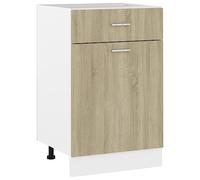 FIRBNUS Meuble de Cuisine Armoire de Plancher à Tiroir Chêne Sonoma 50x46x81,5 cm Aggloméré Armoire de Rangement Grande Capacité Largement Utilisée dans Restaurants Hôtels Lieu de Travail