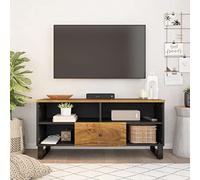 FIRBNUS Meuble TV Décoration Intérieure Table Basse Meuble Stéréo pour Salon ou Chambre à Coucher Design Tendance et Pratique Couleur Bois 100x33x46 cm