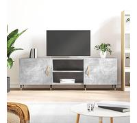 FIRBNUS Meuble TV Meuble Stéréo Table Basse Décoration Intérieure pour Salon ou Chambre à Coucher Design Tendance et Pratique Gris Béton 150x30x50 cm