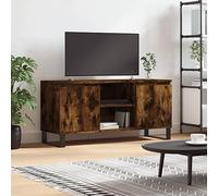 FIRBNUS Meuble TV Meuble Stéréo Table Basse Décoration Intérieure pour Salon ou Chambre à Coucher Design Tendance et Pratique Chêne Fumé 104x35x50 cm