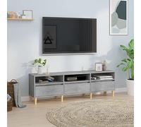 FIRBNUS Meuble TV Table Basse Meuble Stéréo Décoration Intérieure pour Salon ou Chambre à Coucher Design Tendance et Pratique Gris Béton 150x30x44,5 cm