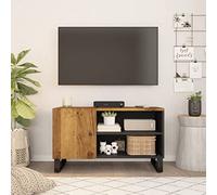FIRBNUS Meuble TV Table Basse Meuble Stéréo Décoration Intérieure pour Salon ou Chambre à Coucher Design Tendance et Pratique Couleur Bois 80x33x46 cm
