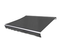 FIRBNUS Rideau de soleil pliant motorisé 400 cm Anthracite Balcon Rideau de jardin Rideaux pliants Rideau de soleil pour extérieur motorisé Rideau de soleil pour balcon