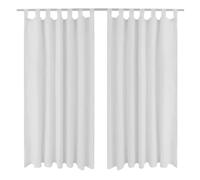 FIRBNUS Rideau Interieur avec Pattes Blanc 140x175 cm 2 Pcs Polyester Rideaux en Micro-Satin Lavables à Main Rideau Occultant Mis en Place Facilement Decoration Salon Chambre à Coucher Bureaux