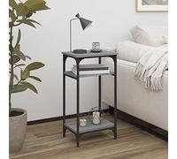FIRBNUS Table d'appoint grise en bois Sonoma - Table d'appoint étroite avec espace de rangement - Table d'appoint - Canapé - 40 x 30 x 75 cm - Mini table d'appoint